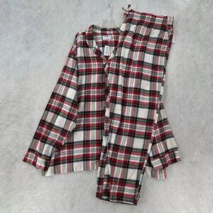 Old Navy Mens‎ Matching Plaid Flannel Pajama Set Size XXXXL 4XL TALL Red Tartan